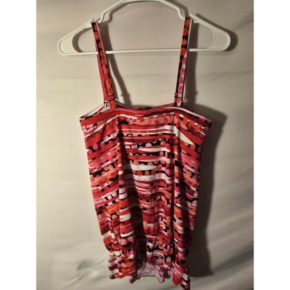 Silhouette Solution Womens Swimsuit Top Tankini Size 12 Large Built In Bra Pink - Picture 3 of 3